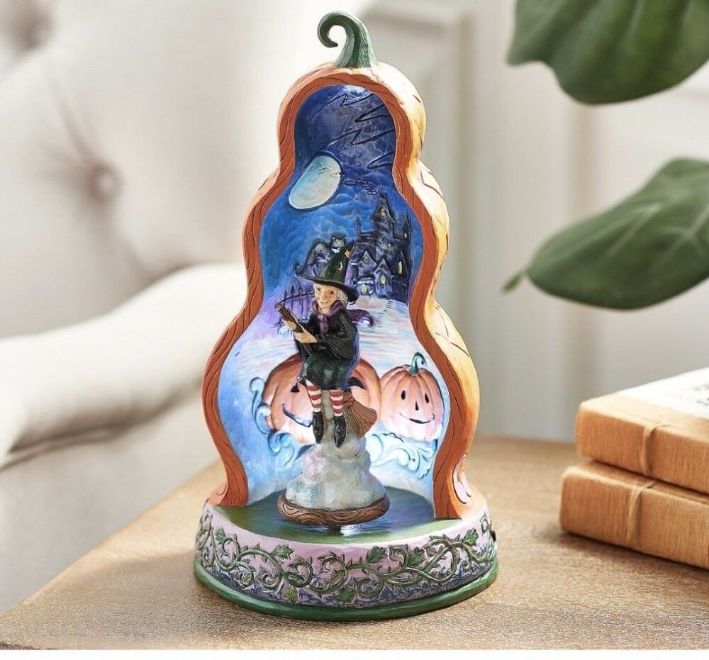 Jim Shore Heartwood Creek 11" Lit and Rotating Witch